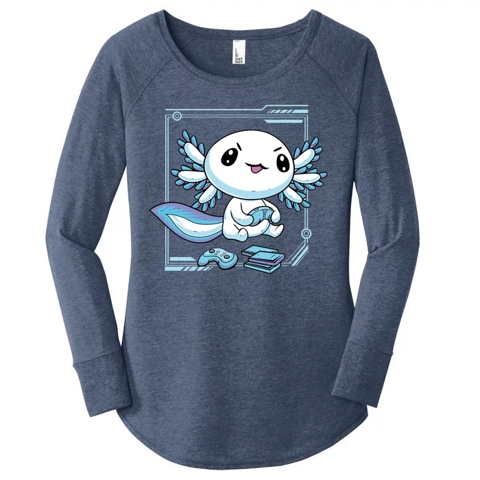 Axolotl Video Games Gamer Women's Perfect Tri Tunic Long Sleeve Shirt