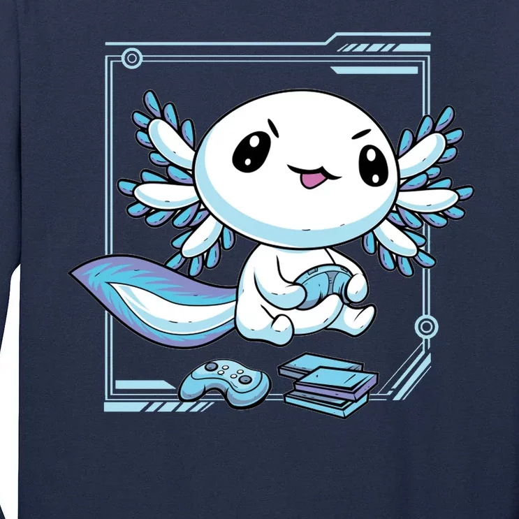 Axolotl Video Games Gamer Tall Long Sleeve T-Shirt