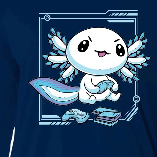 Axolotl Video Games Gamer Cooling Performance Long Sleeve Crew