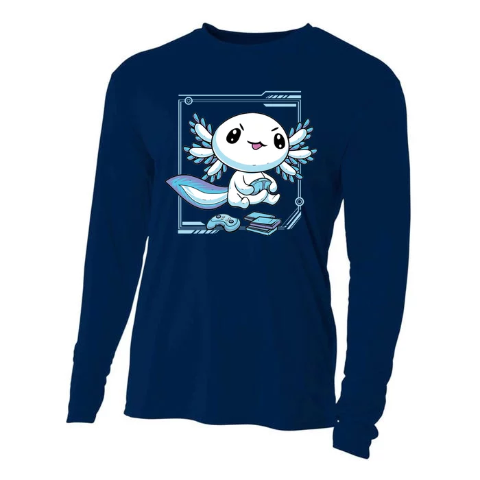 Axolotl Video Games Gamer Cooling Performance Long Sleeve Crew