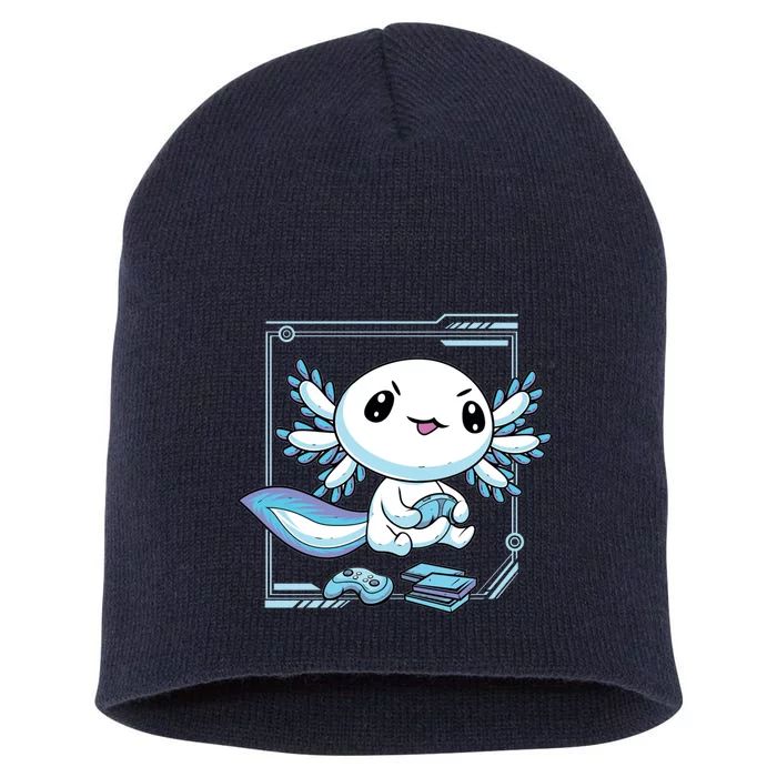 Axolotl Video Games Gamer Short Acrylic Beanie