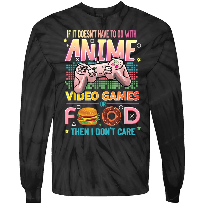 Anime Video Games Food Anime Lovers Gifts Idea Tie-Dye Long Sleeve Shirt