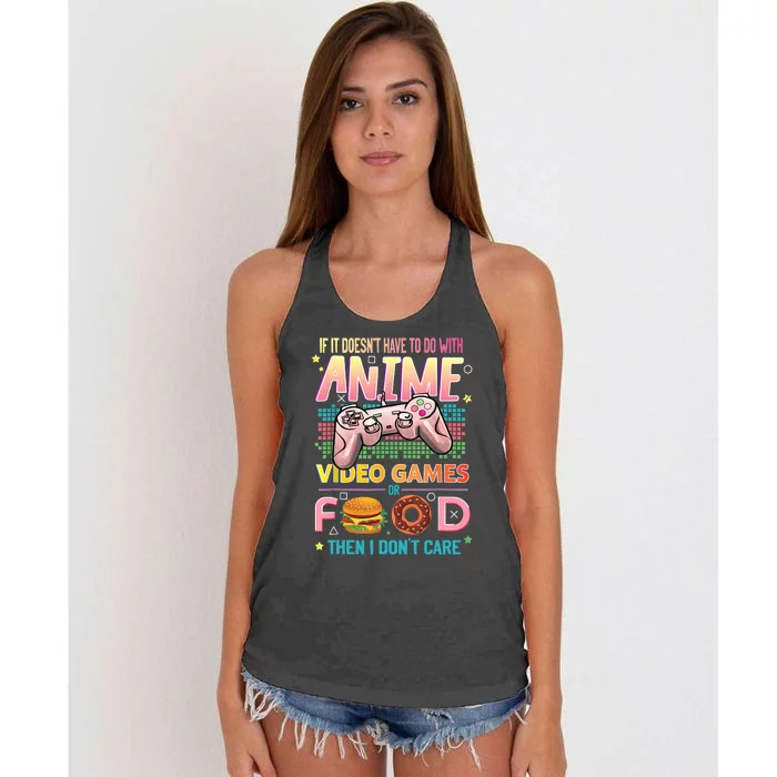 Anime Video Games Food Anime Lovers Gifts Idea Women's Knotted Racerback Tank