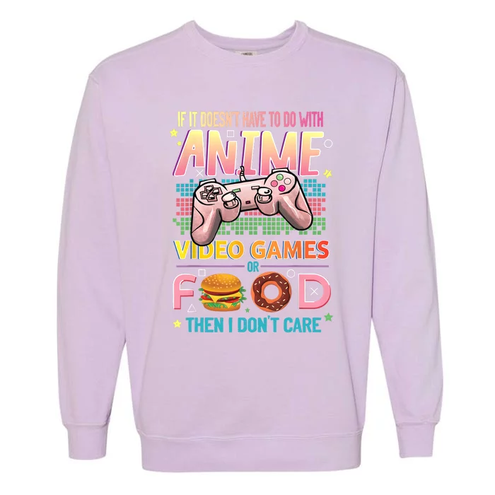 Anime Video Games Food Anime Lovers Gifts Idea Garment-Dyed Sweatshirt