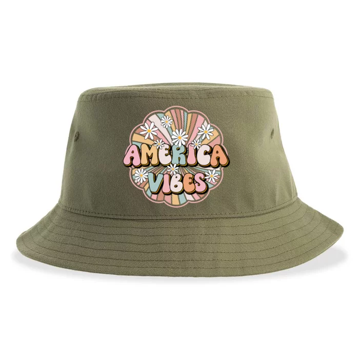 America Vibes Great Gift Sustainable Bucket Hat