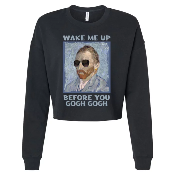 Artsy Van Gogh Meme For Design For Artists Cropped Pullover Crew