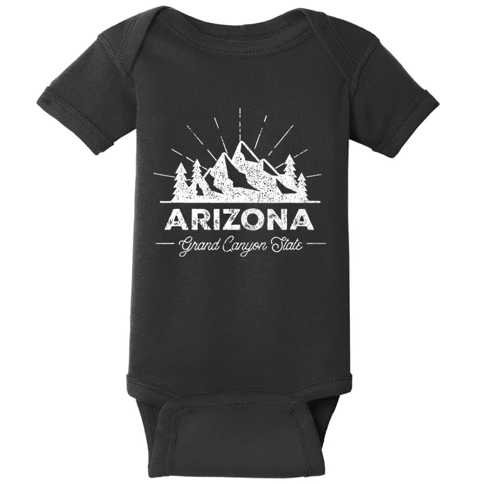 Arizona Vintage Hiking Retro Baby Bodysuit