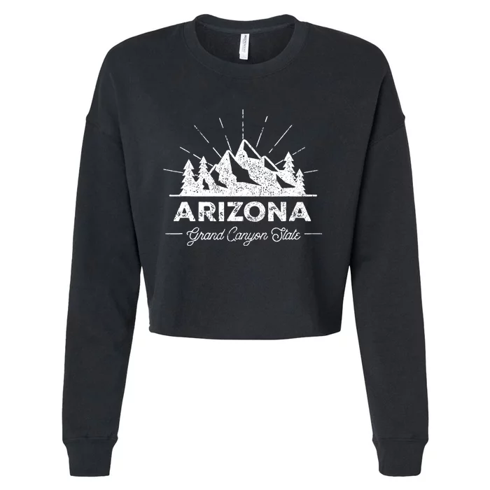 Arizona Vintage Hiking Retro Cropped Pullover Crew