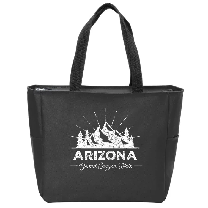 Arizona Vintage Hiking Retro Zip Tote Bag