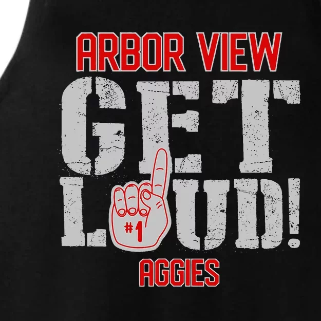 Arbor View High School Get Loud Aggies Ladies Tri-Blend Wicking Tank