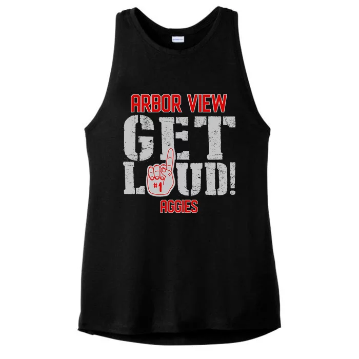 Arbor View High School Get Loud Aggies Ladies Tri-Blend Wicking Tank