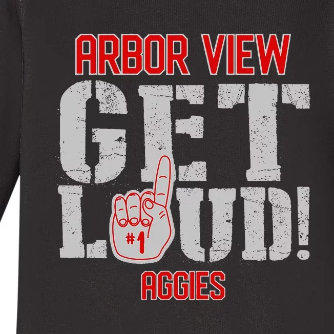 Arbor View High School Get Loud Aggies Baby Long Sleeve Bodysuit