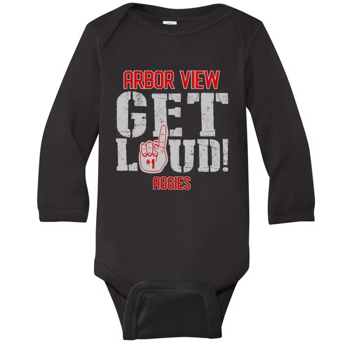 Arbor View High School Get Loud Aggies Baby Long Sleeve Bodysuit