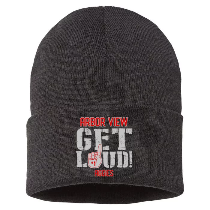 Arbor View High School Get Loud Aggies Sustainable Knit Beanie