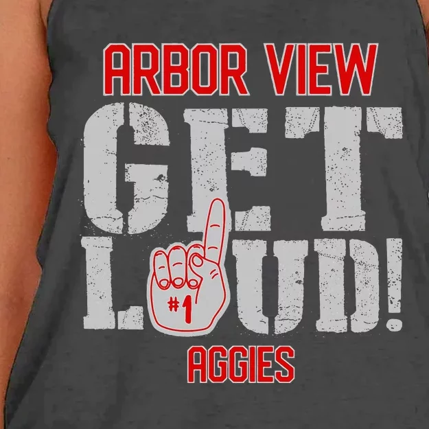 Arbor View High School Get Loud Aggies Women's Knotted Racerback Tank