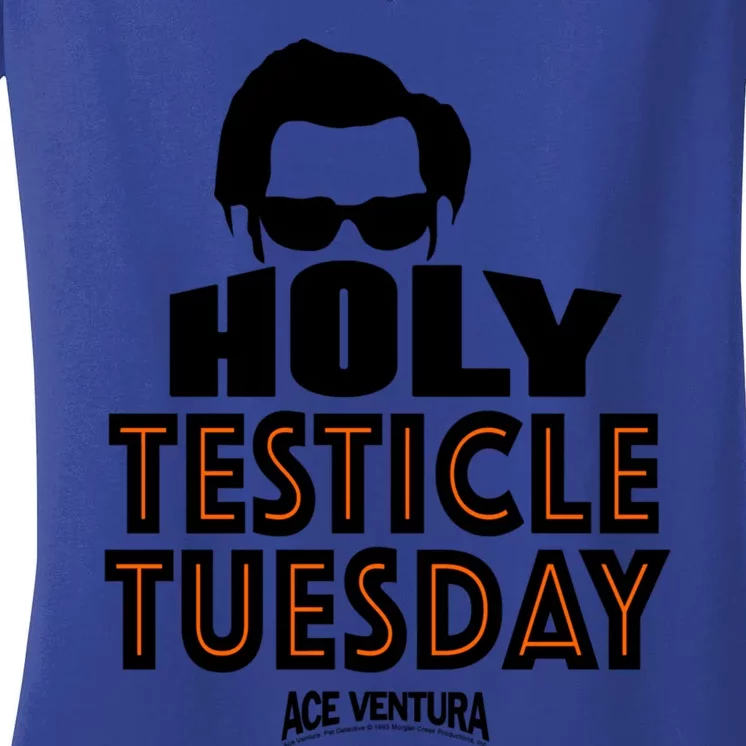 Ace Ventura Holy Testicle Tuesday Gift Women's V-Neck T-Shirt