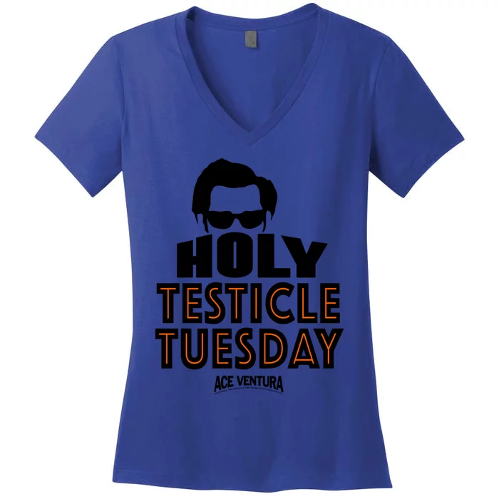 Ace Ventura Holy Testicle Tuesday Gift Women's V-Neck T-Shirt