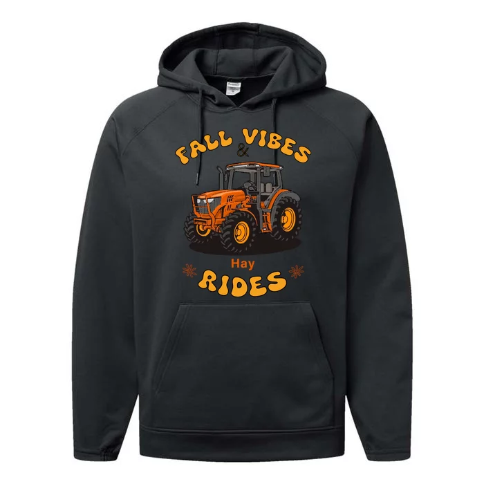 Autumn Vibes & Hay Rides Graphic Performance Fleece Hoodie