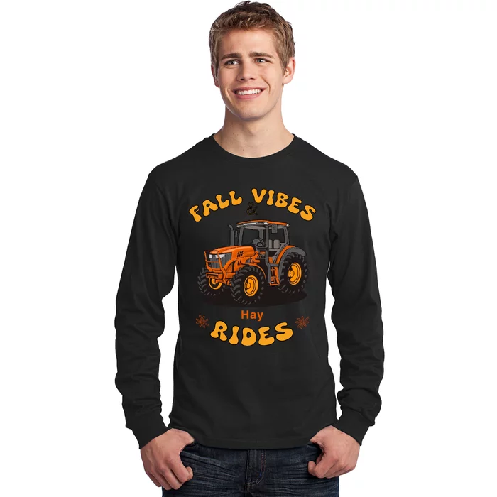 Autumn Vibes & Hay Rides Graphic Long Sleeve Shirt