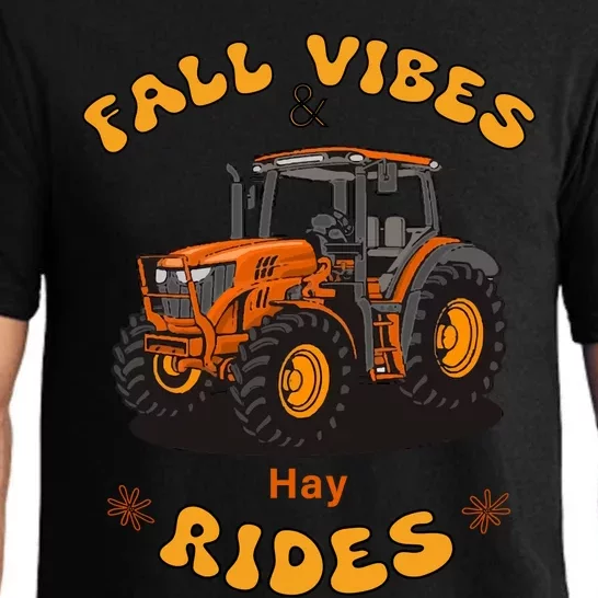 Autumn Vibes & Hay Rides Graphic Pajama Set