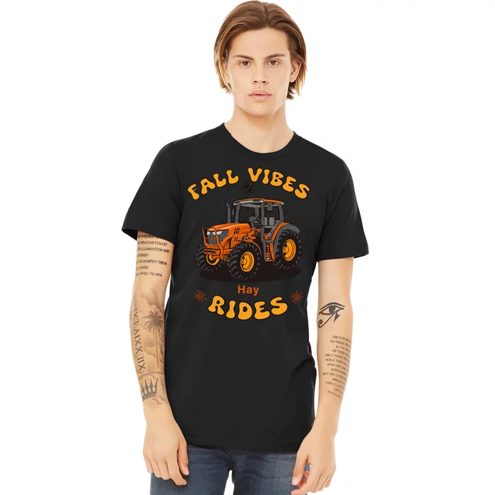 Autumn Vibes & Hay Rides Graphic Premium T-Shirt