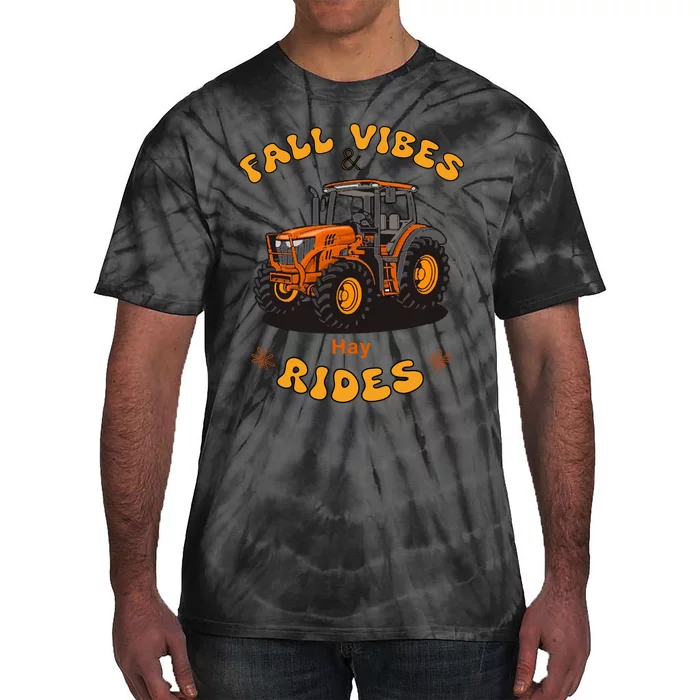 Autumn Vibes & Hay Rides Graphic Tie-Dye T-Shirt