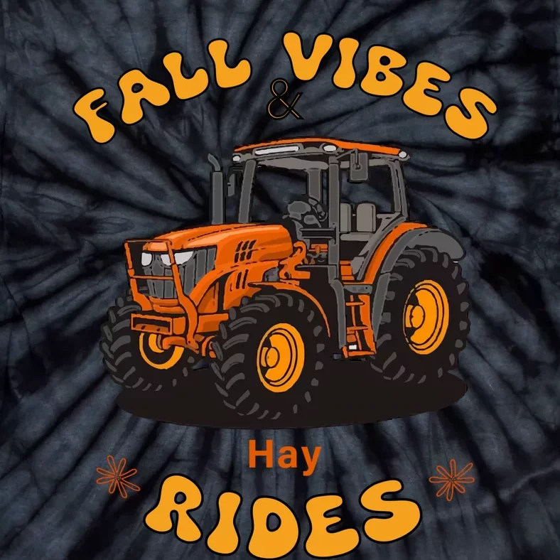 Autumn Vibes & Hay Rides Graphic Tie-Dye T-Shirt