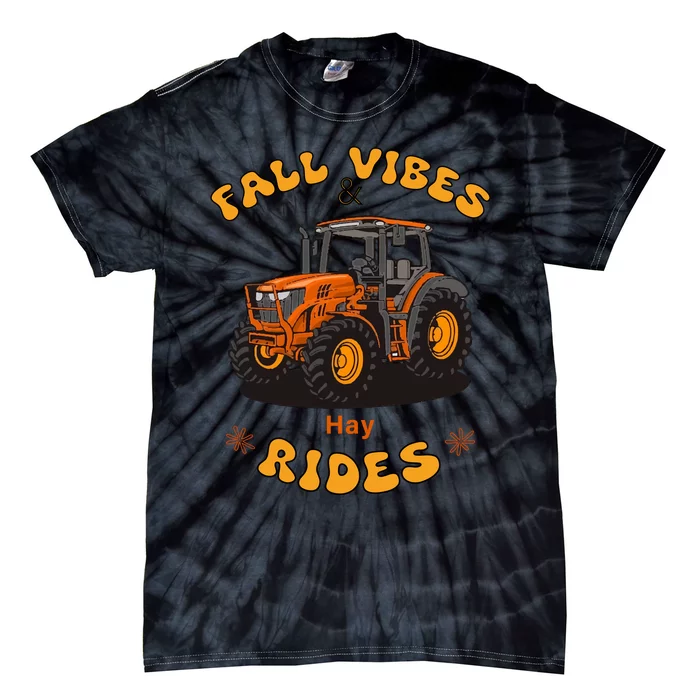 Autumn Vibes & Hay Rides Graphic Tie-Dye T-Shirt