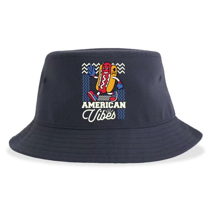 American Vibes Hot Dog Sustainable Bucket Hat