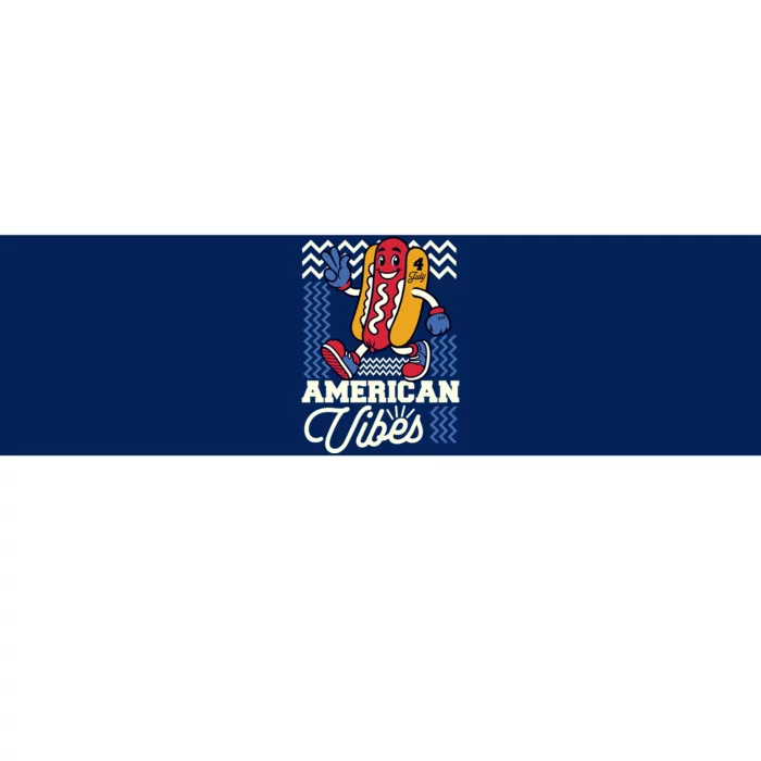 American Vibes Hot Dog Bumper Sticker