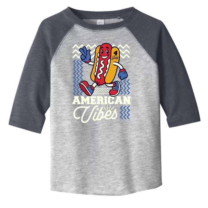 American Vibes Hot Dog Toddler Fine Jersey T-Shirt