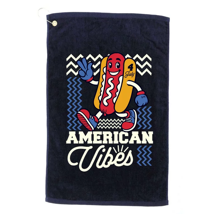 American Vibes Hot Dog Platinum Collection Golf Towel