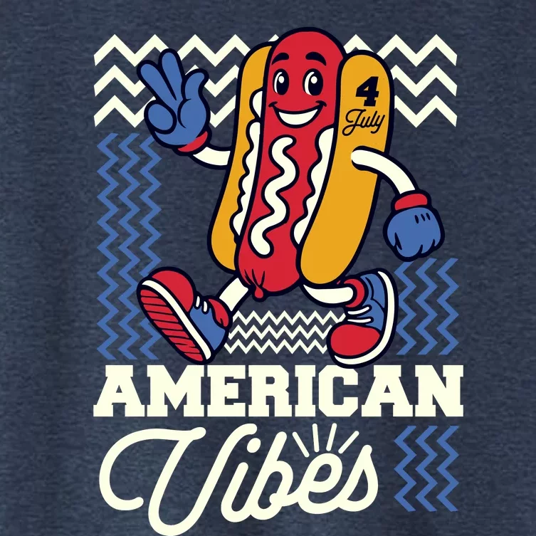 American Vibes Hot Dog Women's Crop Top Tee