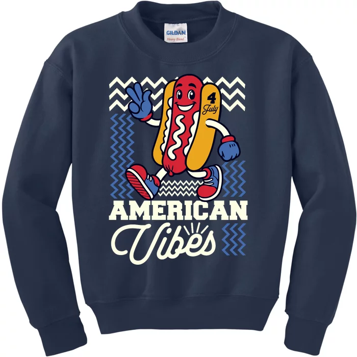 American Vibes Hot Dog Kids Sweatshirt