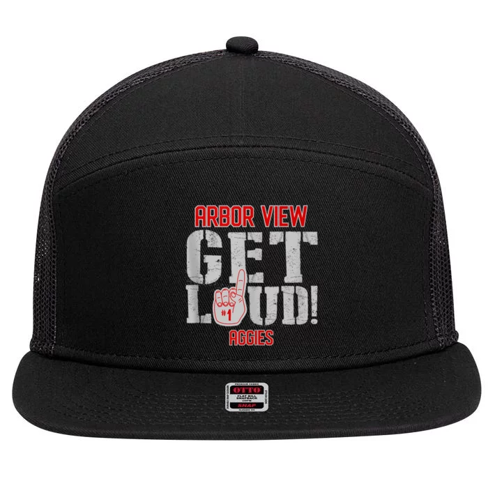 Arbor View High School Get Loud Aggies 7 Panel Mesh Trucker Snapback Hat