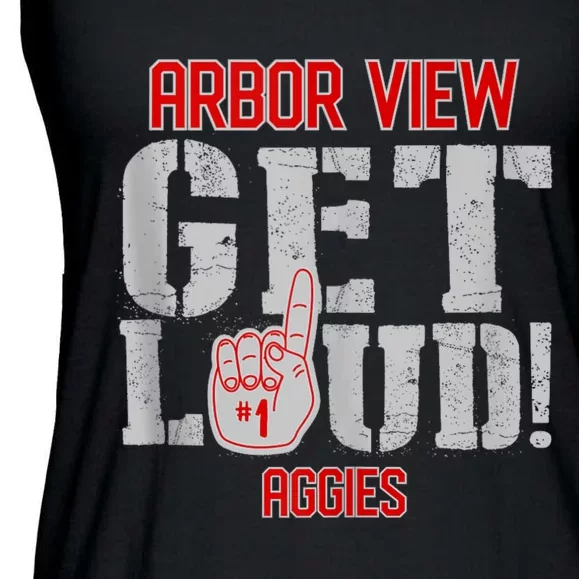 Arbor View High School Get Loud Aggies Ladies Essential Flowy Tank