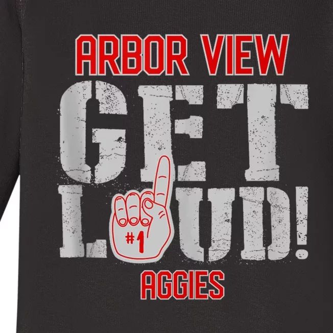 Arbor View High School Get Loud Aggies Baby Long Sleeve Bodysuit