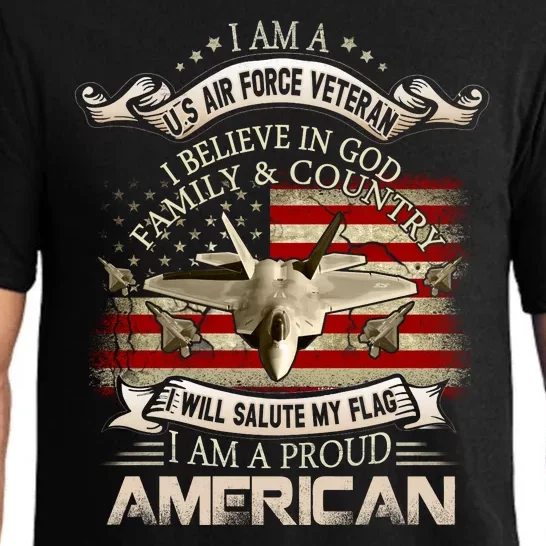 Air Veteran I Believe In God Family And Country Force Pajama Set