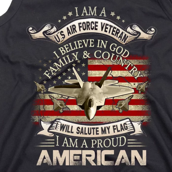 Air Veteran I Believe In God Family And Country Force Tank Top