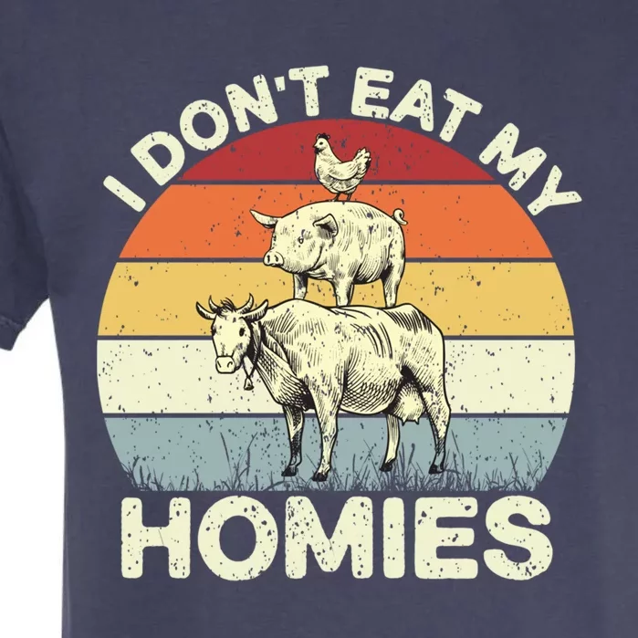 Absolutely Vegan I Don't Eat My Homies Funny Vegan Retro Gift Garment-Dyed Heavyweight T-Shirt