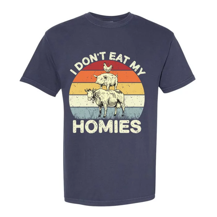 Absolutely Vegan I Don't Eat My Homies Funny Vegan Retro Gift Garment-Dyed Heavyweight T-Shirt