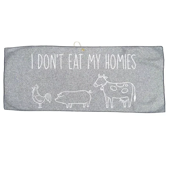 Absolutely Vegan I Don't Eat My Homies Funny Vegetarian Veg Great Gift Large Microfiber Waffle Golf Towel