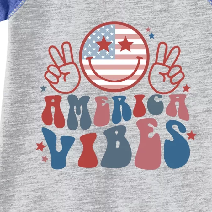 America Vibes July 4 Gift Infant Baby Jersey Bodysuit