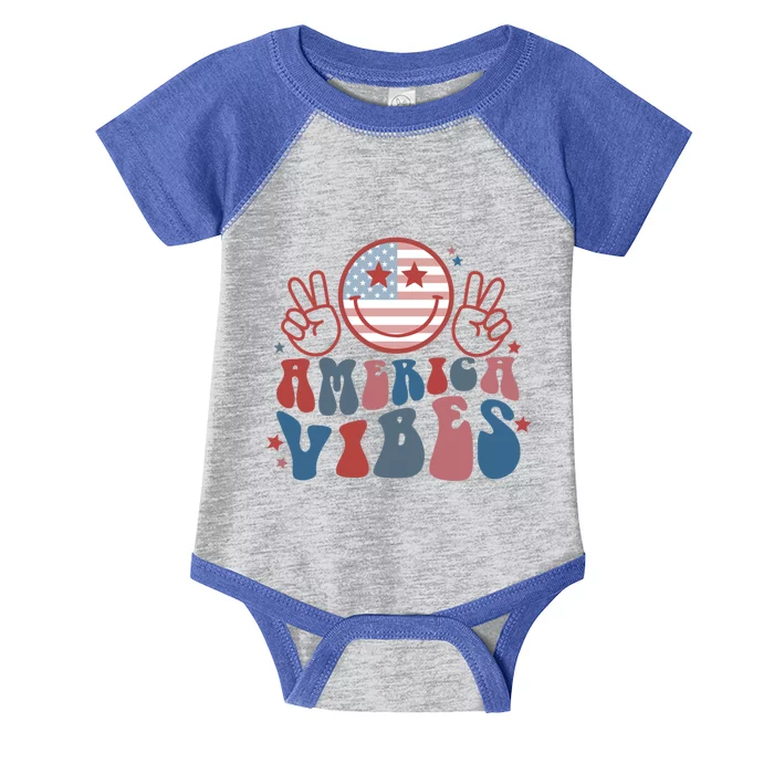 America Vibes July 4 Gift Infant Baby Jersey Bodysuit