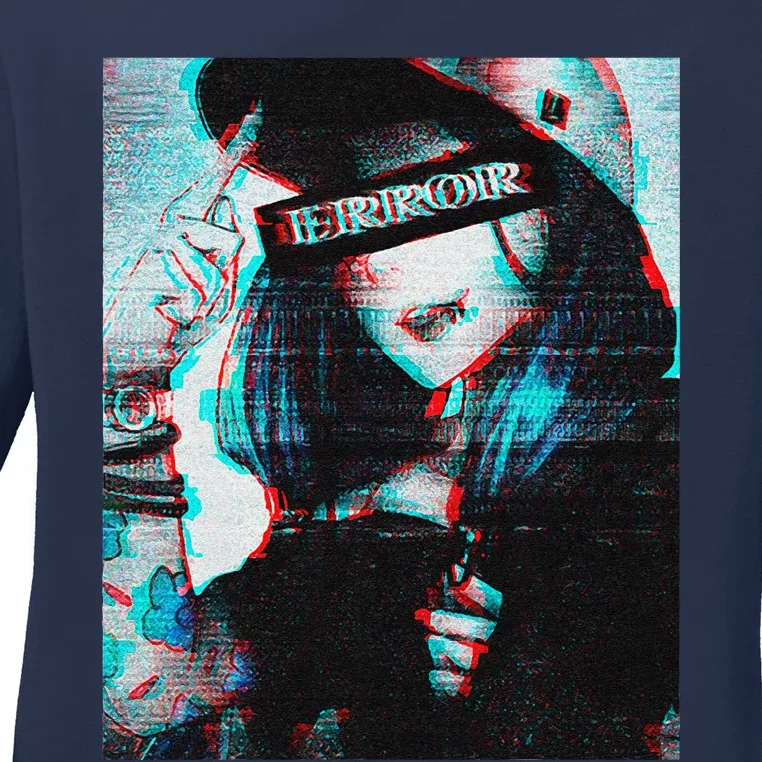 Aesthetic Vaporwave Japanese Futurism Anime Retro Hentai Ladies Long Sleeve Shirt