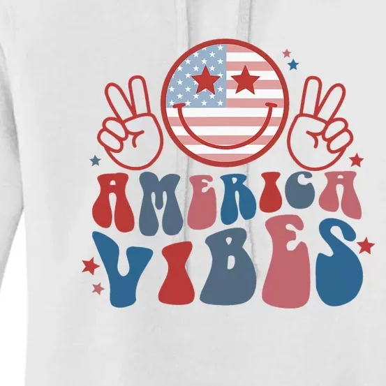 America Vibes July 4 Women's Pullover Hoodie