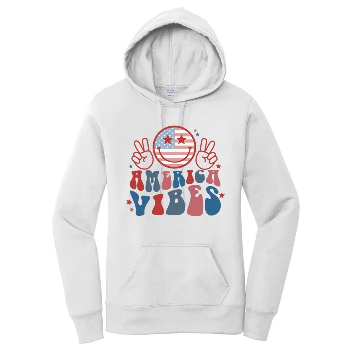 America Vibes July 4 Women's Pullover Hoodie