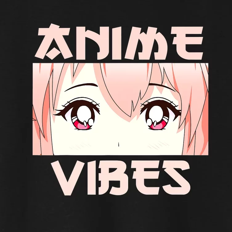 Anime Vibes Kawaii Japanese Otaku Teens Girls Women's Crop Top Tee