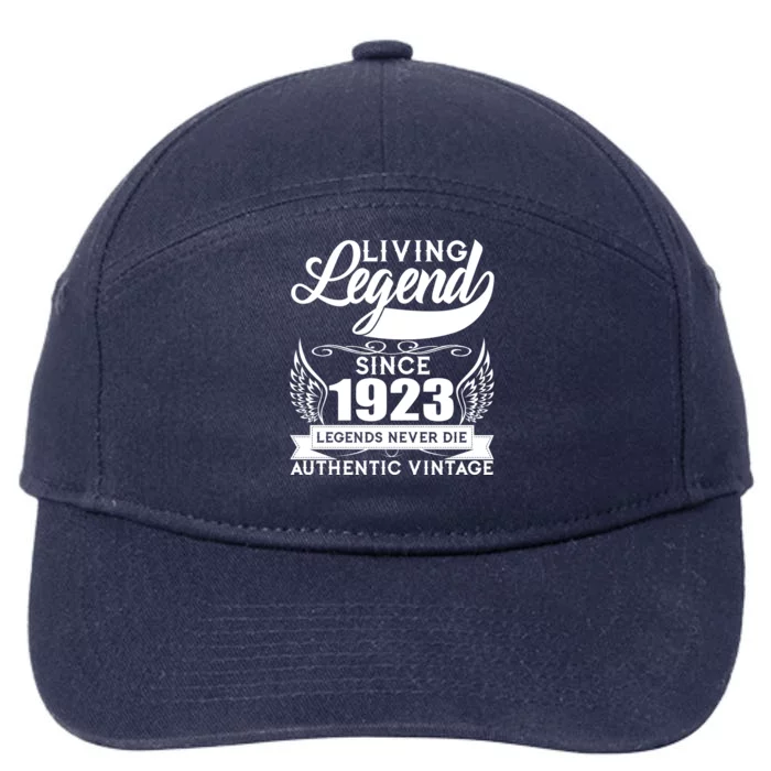 Authentic Vintage Living Legend Since 1923 Legends Never Die 100th Birthday 7-Panel Snapback Hat