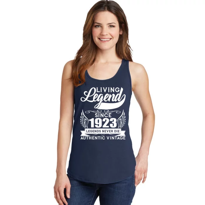 Authentic Vintage Living Legend Since 1923 Legends Never Die 100th Birthday Ladies Essential Tank